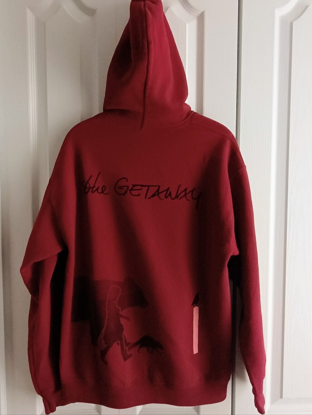 RARE Red Hot Chili Peppers The Getaway Album Red Hoodie Sweatshirt M RHCP 2016 - Picture 3 of 13
